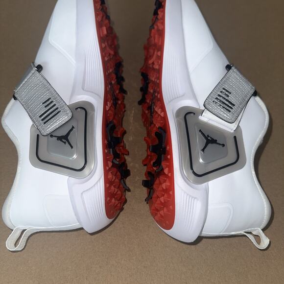 Nike Jordan Men\'s Air Rev Golf Shoes White Metallic Silver Sz 14 Wide FV6339-100 main image 6
